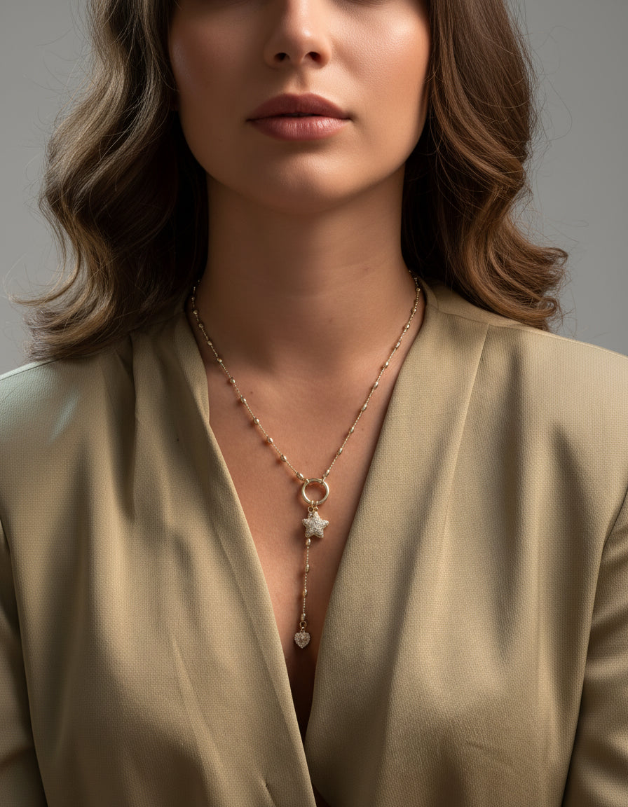 Özel Seri Yıldız Kalp Kolye