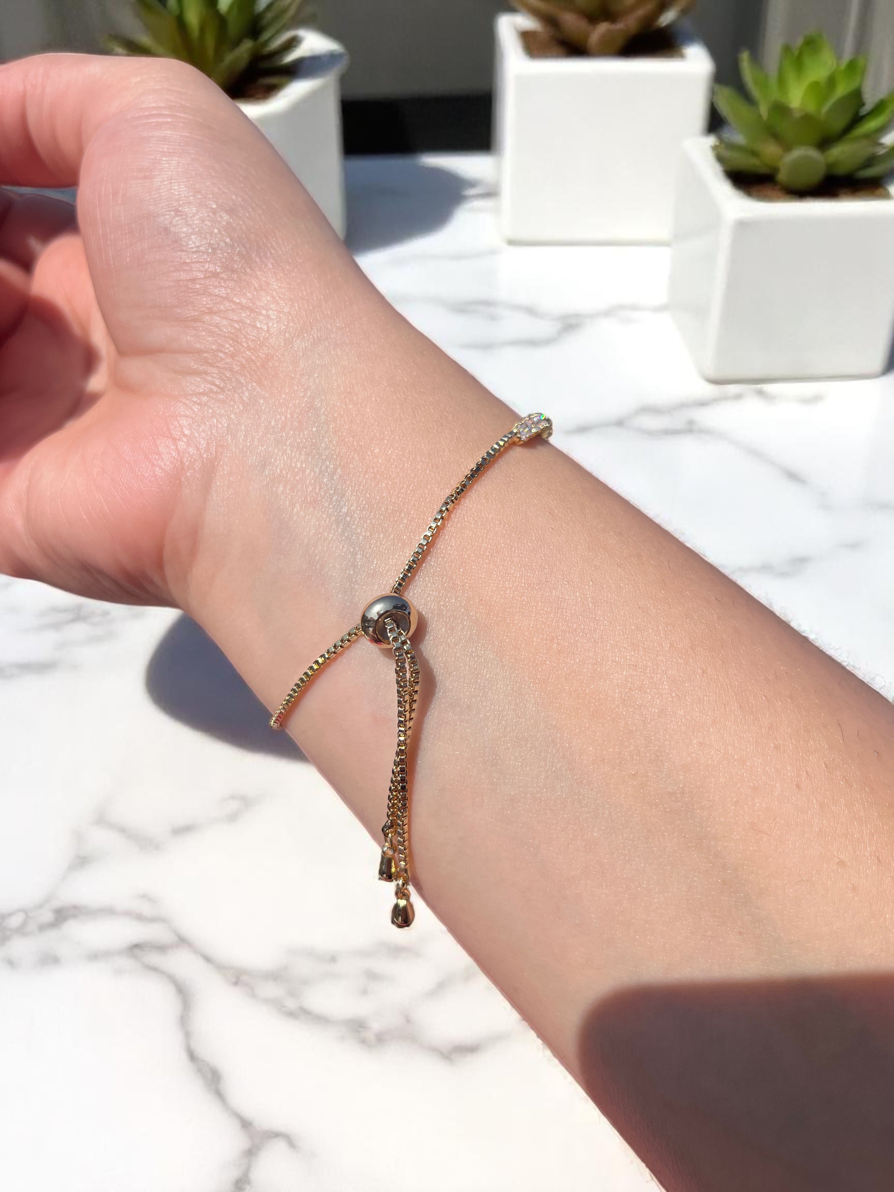 Ayarlanabilir Zirkon Zarif Bileklik