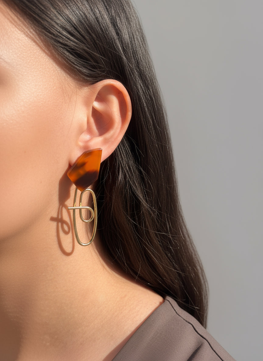 Özel Seri Geometrik Tasarım Küpe