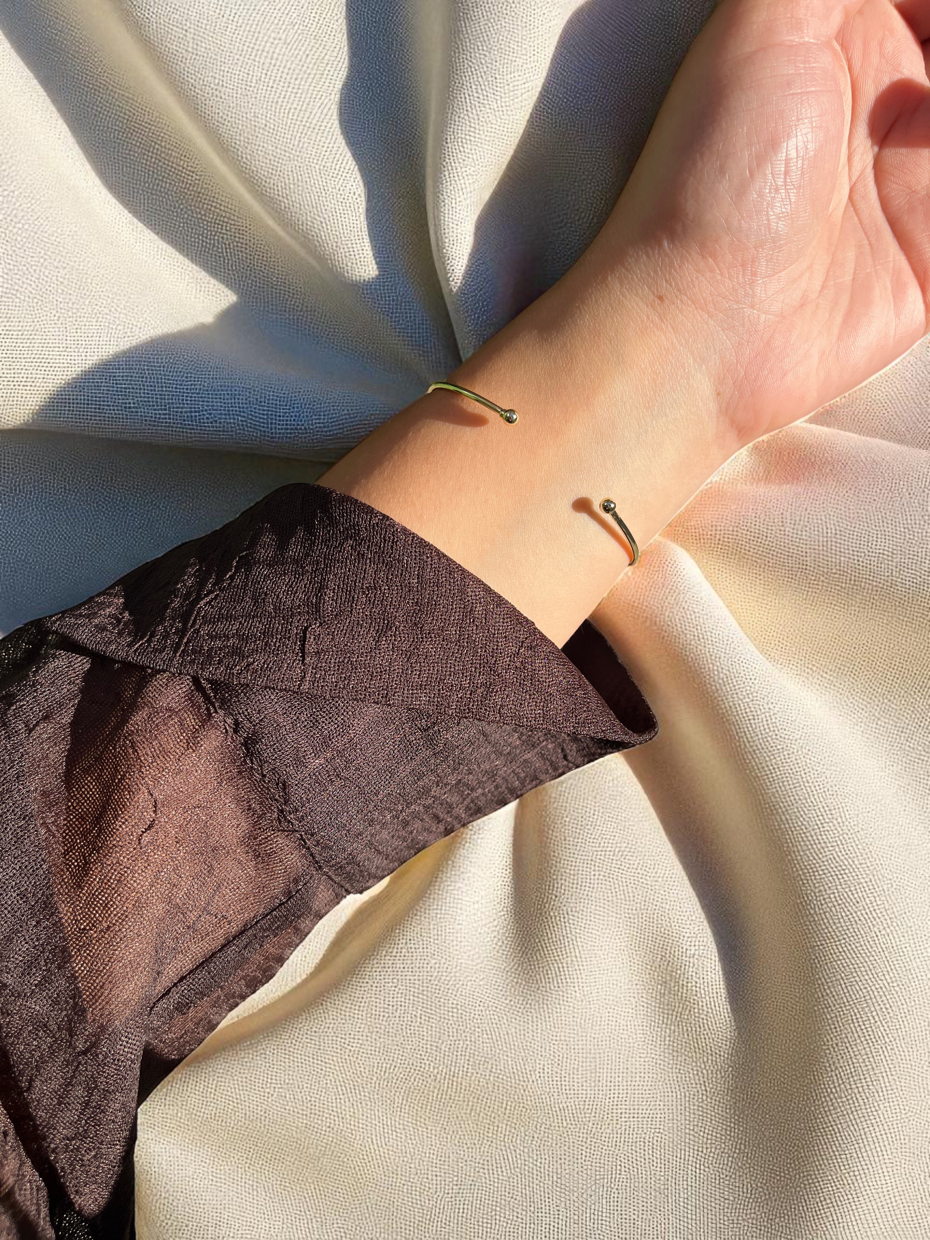 Gold Nazar Boncuklu Bilezik Kelepçe