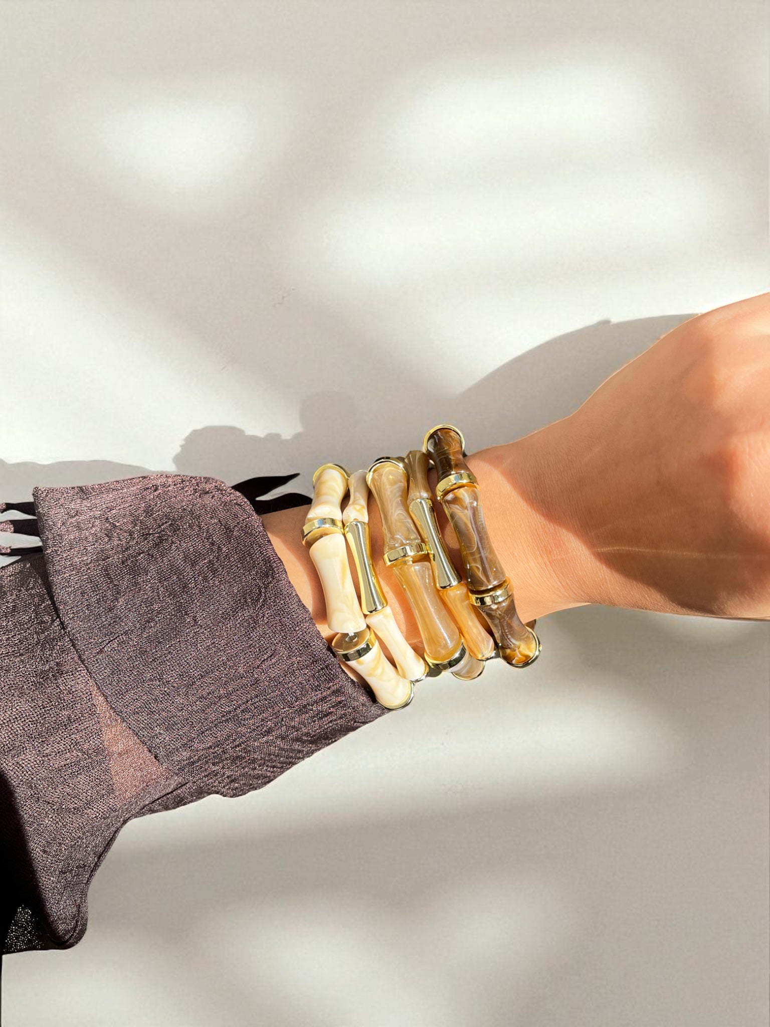 5'li Özel Seri Gold Detaylı Boncuk Bilezik Seti