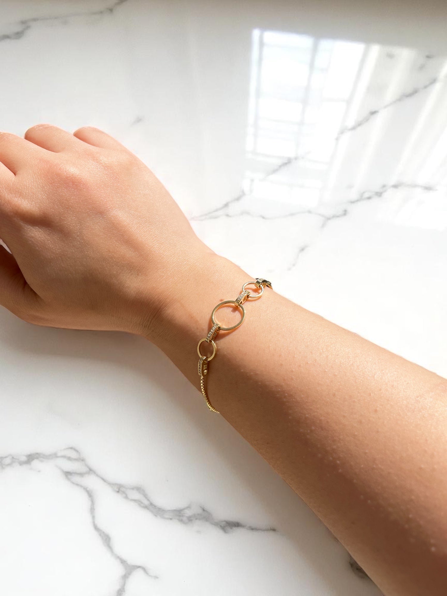 Gold Halka Model Bileklik