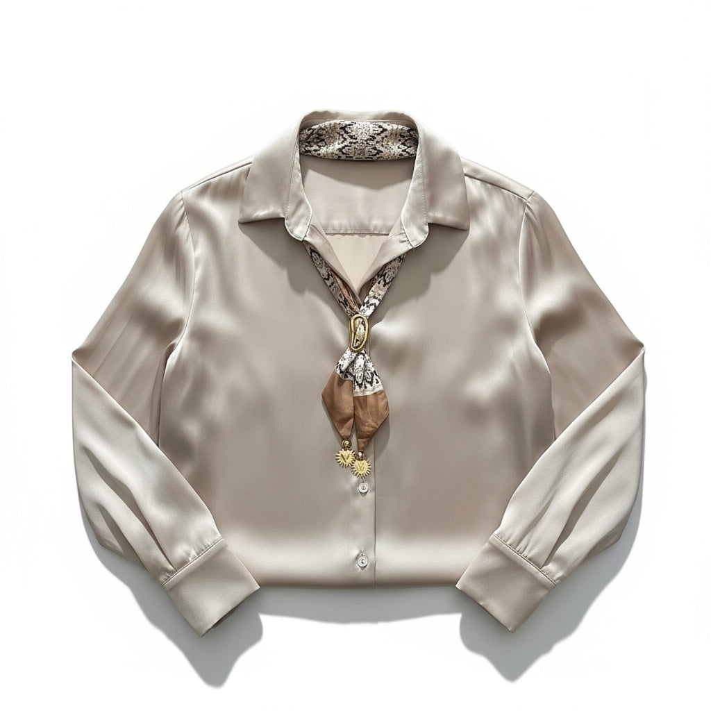 Ayarlanabilir Kahverengi Desenli Fular