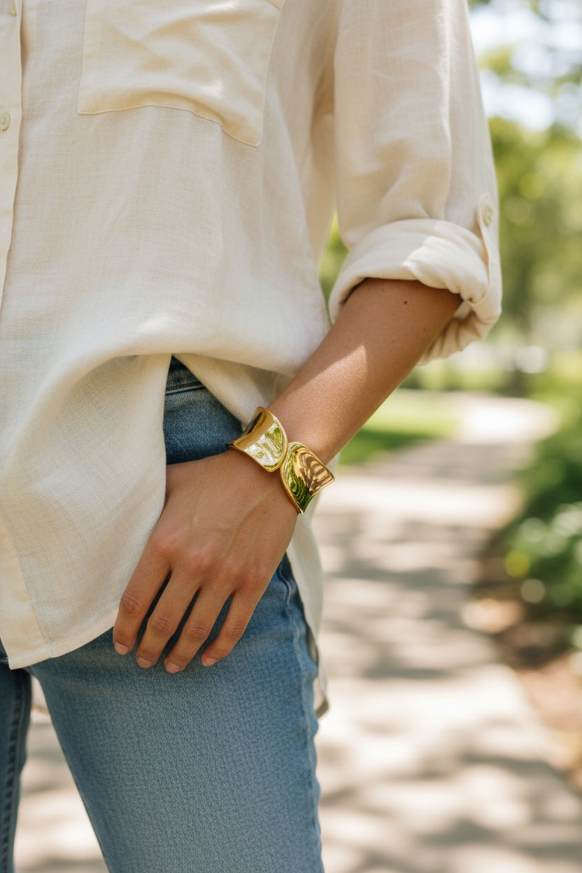 Gold Kelepçe Bileklik