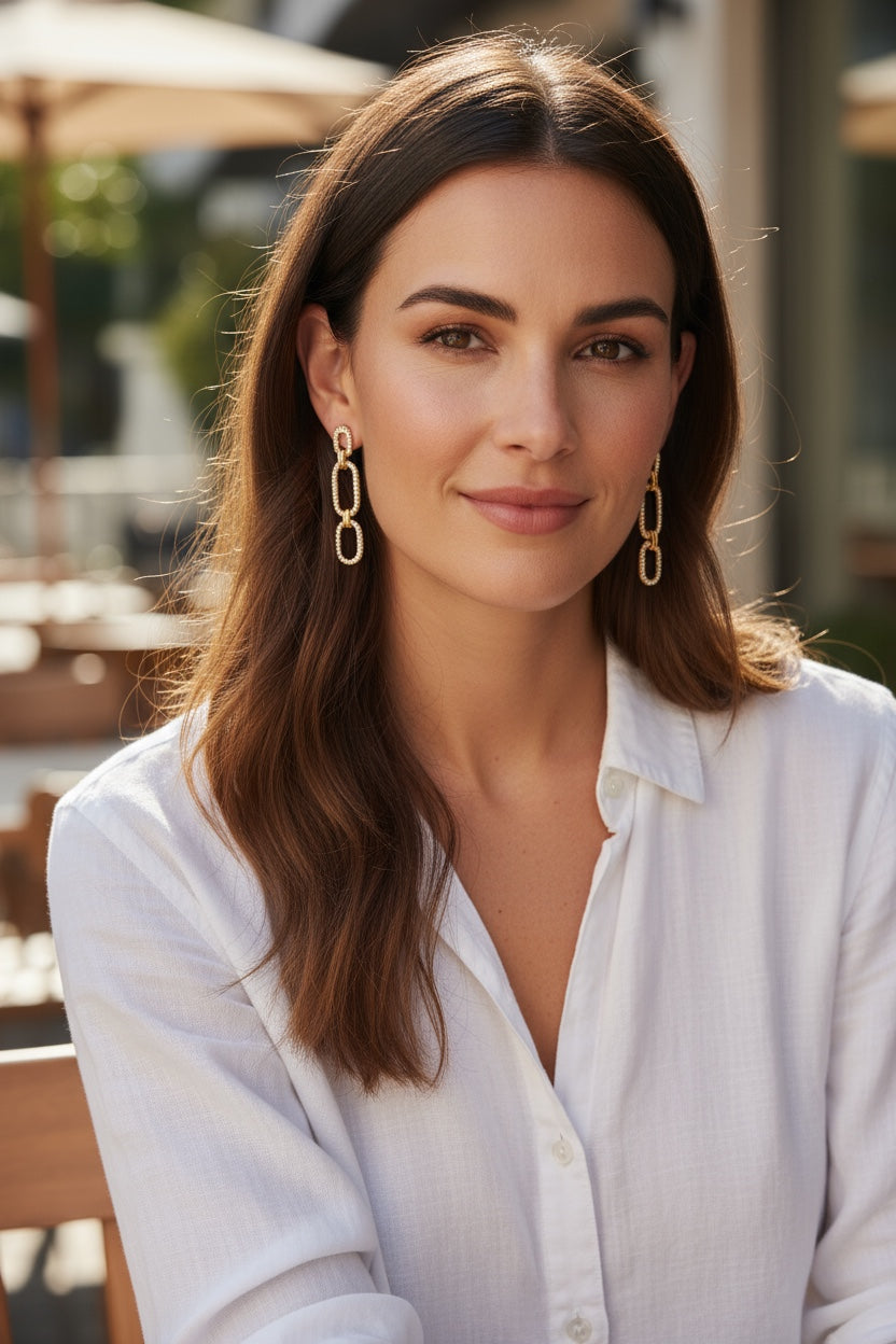 Özel Seri Zirkon Taşlı Şık Küpe